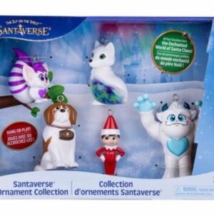 The Elf on the Shelf Santaverse Ornament Collection Set of 5 plastic pvc org box